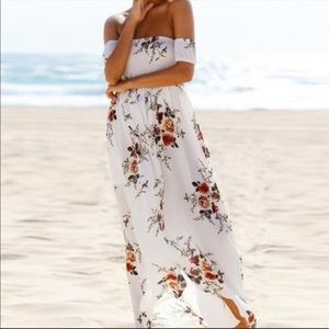 Smocked floral maxi dress